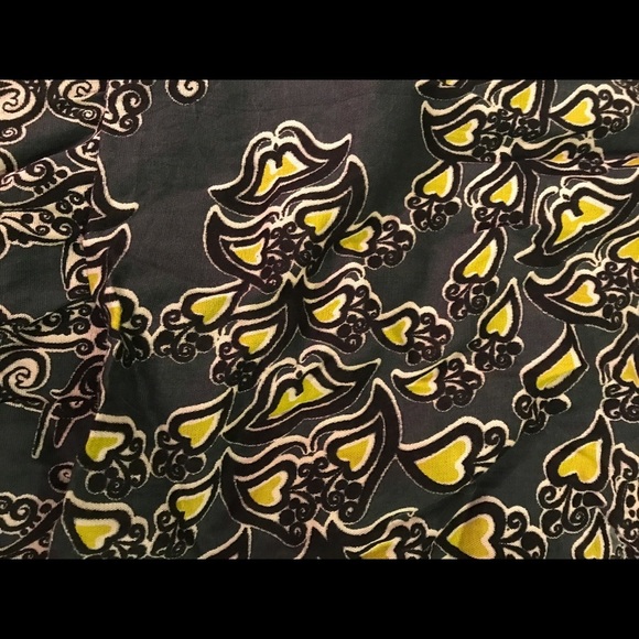 Navy, Blue, & Yellow Fringe Large Scarf from Mexico Abstract Elephant Patterned - Picture 5 of 6